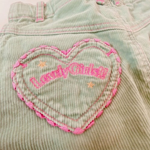 Mezzo Piano Skirt Green Frill Star Heart Pocket Cotton Kids Approx. H 110cm JP - Picture 12 of 24