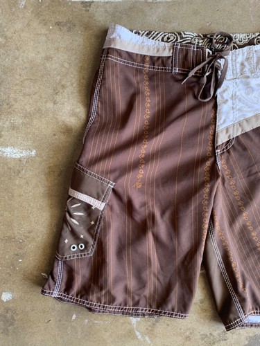 90s - Y2K VINTAGE BILLABONG SURFWEAR BRAND SURF SURFING SWIM TRUNKS SZ 34 WAIST - Picture 3 of 16