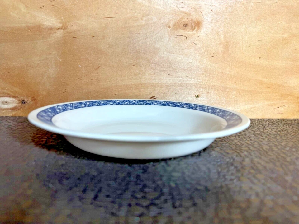 Corelle "Blue Plaid" Soup Bowl   9-1/8" - Image 2 of 3