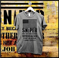 U.S. Flag Sniper t-shirt marksman sharpshooter Long range military Combat Vet
