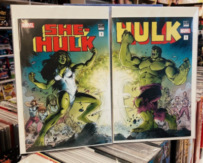 Hulk #1 - She-Hulk #1 - Cinar Connecting Variants Set of 2 Hulk #1 - She-Hulk #1 - Cinar Connecting Variants Set of 2