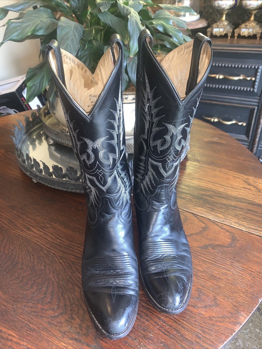 Tony Lama Black Pampas Vaquero Western Cowboy Boots Tony Lama Vaquero 2993 Black Pampas Pull Rodeo Western  main image 4