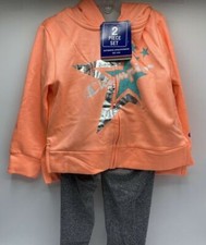Girls Size 2T Adorable 2-Piece Champion Pants Set Outfit Zip-Up Hoodie Soft Cozy