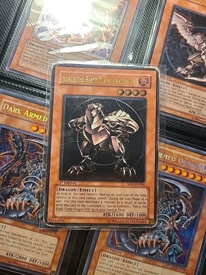 Horus The Black Flame Dragon LV4 SOD-EN006 Ultimate Rare 1st Edition