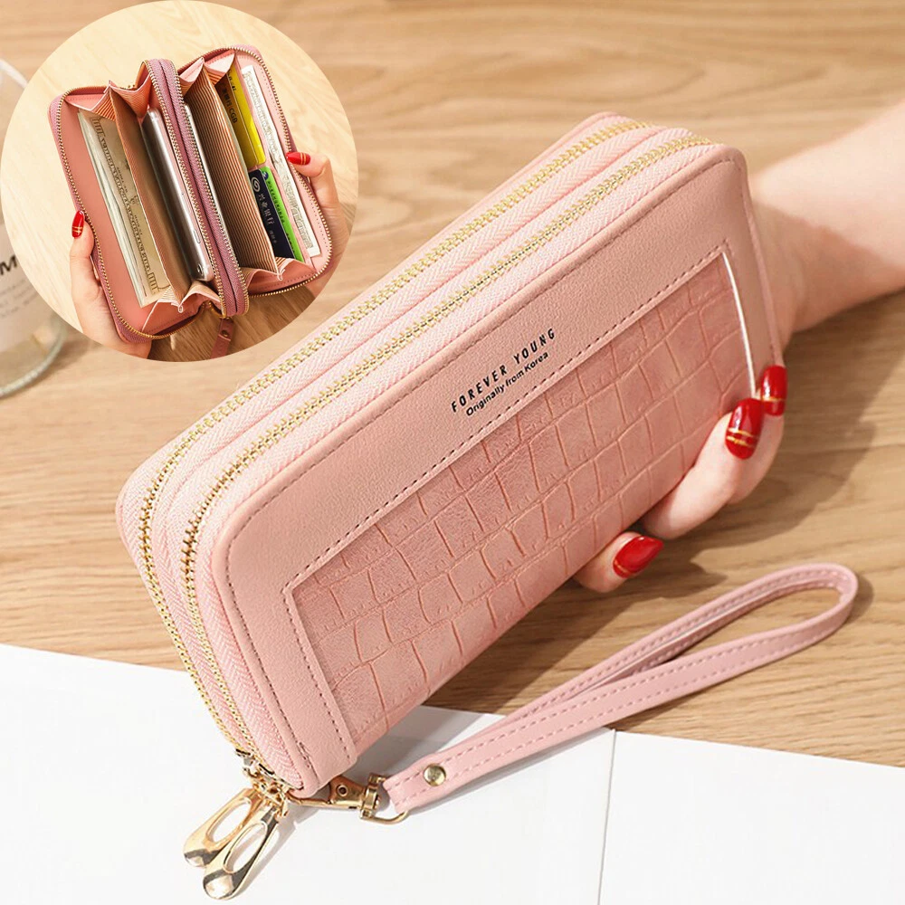 Clutch wallet with shop cell phone holder