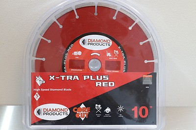 Diamond Products Core Cut 10  Extra Plus Red High Speed Diamond Hand Saw Blade