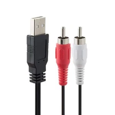 Usb To Rca Cable Usb 2.0 A Male To 2 Rca Male Adapter Cable Left/right Channels 