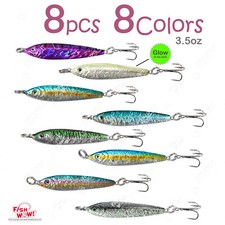 8pcs 3.5oz Fishing Mega Live Bait Fish luna Attractive luna Jig 8-color set NEW