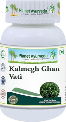 Planet Ayurveda Kalmegh Ghan Vati - 120 Tablets | Ayurvedic Medicine