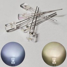 LED 2x5mm rechteckig warmweiß kalt weiß flach klar 2x5x7mm LEDs 10 20 50 100 Stk