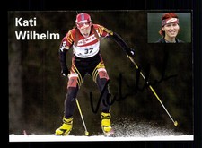 Kathi Wilhelm Autogrammkarte Original Signiert Biathlon + A 134181
