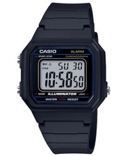 Casio W217H-1AV, 50 Meter Chronograph Watch,Alarm, Black Resin, Illuminator,NEW