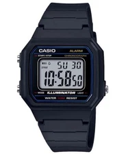 Casio W217H-1AV,  50 Meter Chronograph Watch,Alarm, Black Resin, Illuminator,NEW