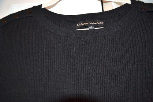 Catherine Malandrino Ladies Blk Sweater Dress S w/ Fish Tail - Picture 2 of 5
