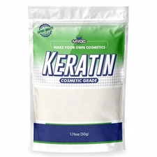 MYOC Keratin Powder Pure Cosmetic Grade for Shampoo & Conditioner | 50g/1.69Oz