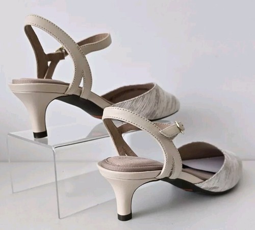 ROCKPORT MUJER Zapatos Tacones TM KALILA Dos Piezas CREMA Talla UK 5 EU 38 NUEVO - Imagen 4 de 13