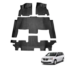 Floor Mats Cargo Liner For 2008-2020 Dodge Grand Caravan TPE Rubber All Weather