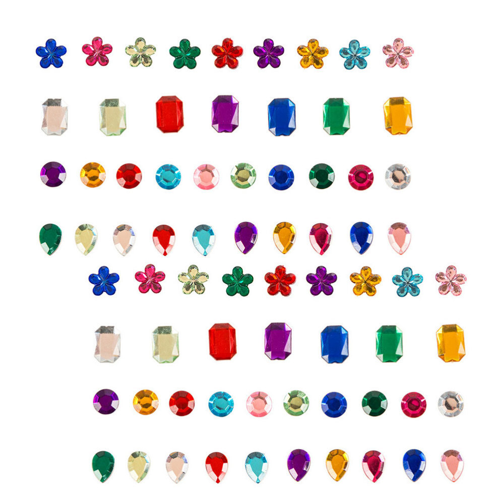 400 Pcs Rhinestones for Makeup Stickers Kids Bulk Pentagram Child