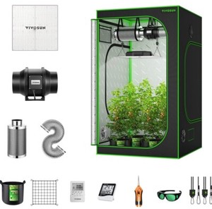 48"X48"X80" Grow Tent 4'x4' Complete Kit With VS4000 LED Grow Light