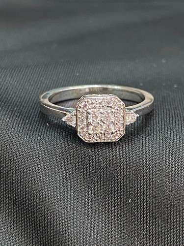 Pave 0.75 Cts Round Brilliant Cut Diamonds Invisible Halo Ring In 14K Gold