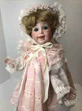 17.5” Antique French SFBJ 236 Jumeau All Bisque Girl Doll Repro By Dianna Smithh