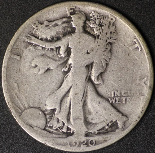 1920 S Walking Liberty Half Dollar VG