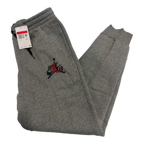 Jordan Pants Men's Size S M L Jumpman Fleece Jogger Athleisure Grey DH9502-091 - Picture 2 of 4