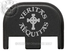 for Glock 17 19 19x 26 34 GEN 5 Rear Slide Plate NDZ Black Veritas Aequitas 4