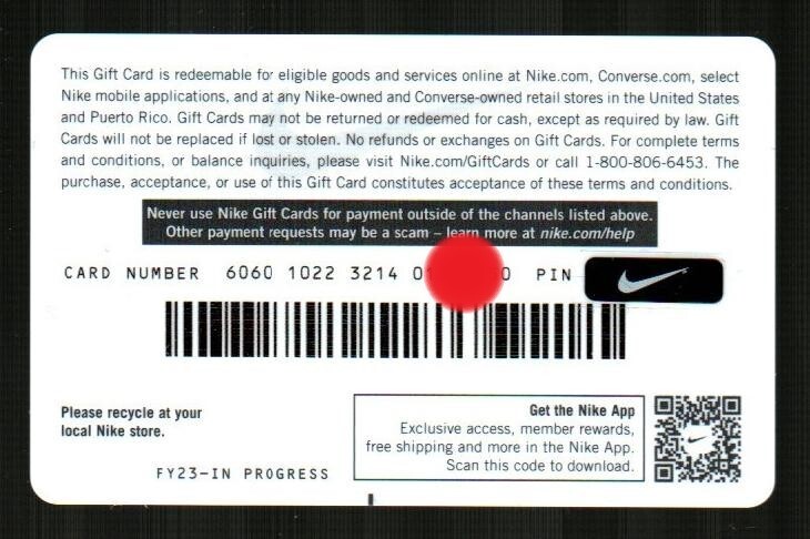 NIKE Swoosh High 2023 Gift Card $0