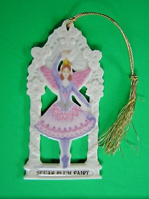 LENOX 1992 SUGAR PLUM FAIRY NUTCRACKER Flat Ornament -- NEW -- Mint -- NO BOX
