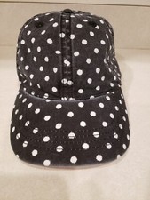 Black White Polka Dot Cap Hat Cotton Lightweight