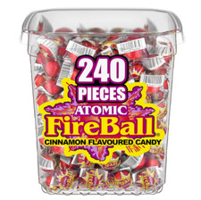Wonka Atomic Fireball Jawbreakers Cinnamon Flavor Individually Candy 240 Count