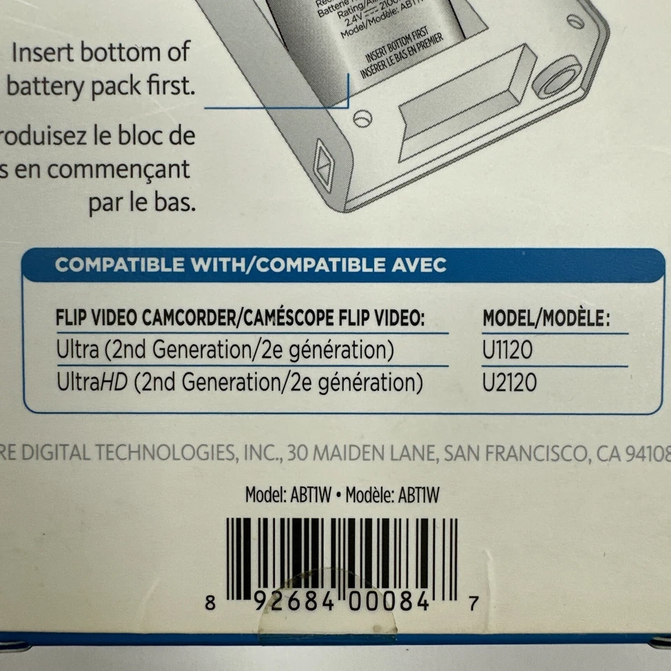 Batería de video abatible original genuina OEM (ABT1W) Foto 3 de 4