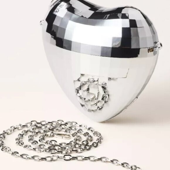 Kate Spade New York x Target Silver Disco Heart Crossbody Bag thumbnail 4