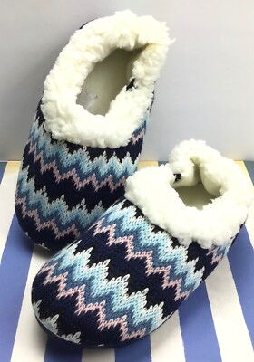 Canyon Sky / Soft Cozy Sherpa Lined Warm Slippers Tapestry House Shoes / Girls 