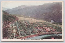Panorama Aerial of Glenwood Springs Colorado Rocky Mountains Postcard