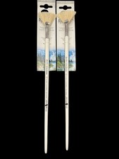 Bob Ross 6 Fan Blender Brush Set of 2 Landscape Oil Painting Tools New