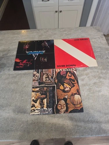 VINTAGE ORIGINAL 3X LOT Van Halen WARNER BROS Van Halen 1978 FAIR WARNING 1981