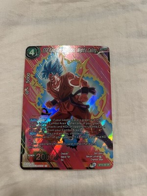 2020 Dragon Ball Super CG SSB Kaio-Ken Son Goku, Might's Calling #BT16-050 SR