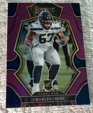 2022 Panini Select Premier Level Purple Prizm /75 Charles Cross #190 Rookie RC