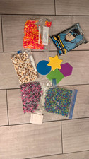 Perler Multicolor Plastic Cylinder Fuse Beads Lot w/ Pegboards