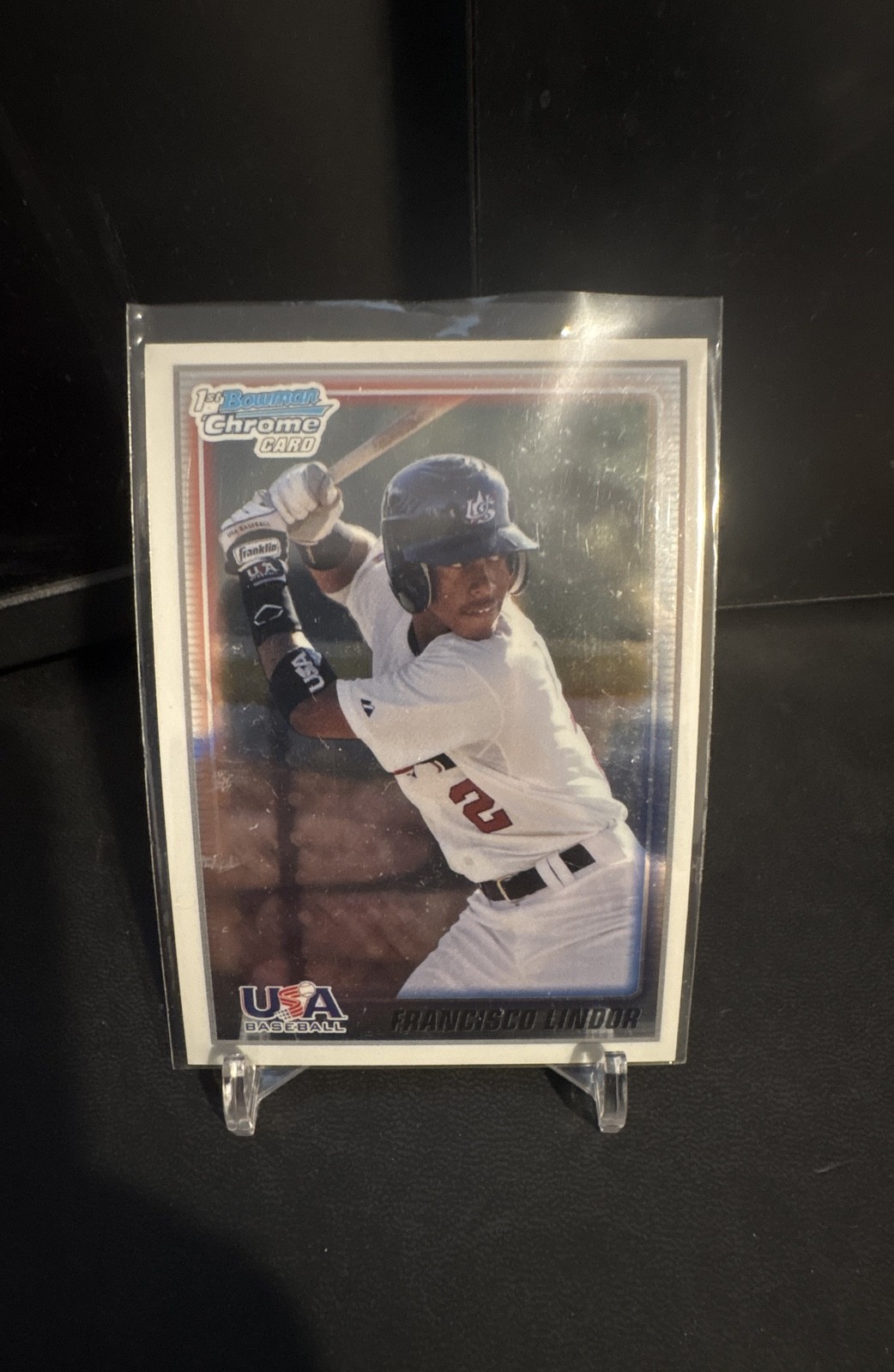 Francisco Lindor #USA5 Baseball Cards 2010 Bowman Chrome USA Stars trading card — raw and PSA graded price guide