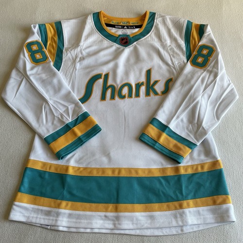 Adidas San Jose Sharks Brent Burns Men Size 50 Reverse Retro Authentic Jersey - Picture 1 of 11