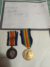 WW1 MEDALS, GNR. E. BROWN 190018 (RA)  R.H.A. ROYAL HORSE ARTILLERY 