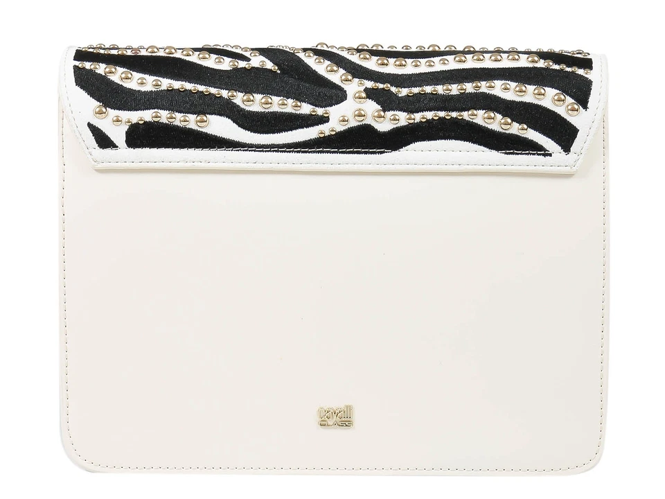 Bolso de hombro grande Roberto Cavalli Class GWLPCN 010 Milano Rmx 01 negro/blanco Foto 4 de 4