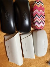 Designer Sunglasses Cases Lot 6-Used Clam Shell, Snap.  