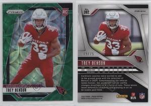 2024 Panini Prizm Rookies Green Scope Prizm /75 Trey Benson #392 Rookie RC