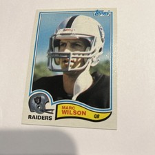 1982 Topps Rookie RC Card #201 Marc Wilson Oakland Raiders NmMt Free Shipping!. rookie card picture