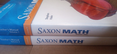 SAXON MATH Course 3-- Math TEACHERS MANUALs Volumes 1 & 2- Hardcover 