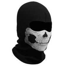 Black Balaclava Ghosts Skull Full Face Mask, Windproof Ski Motorcycle Face Ma...